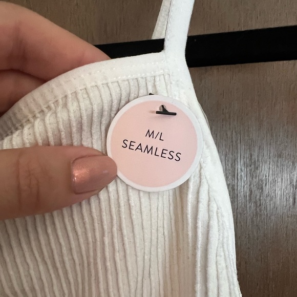 Forever 21 Ribbed Square Neck Caged Back Bodysuit - Picture 2 of 5